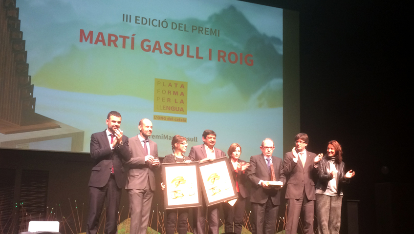 Bonpreu i Esclat hem estat guardonats amb el III premi Martí Gasull organitzat per Plataforma per la Llengua